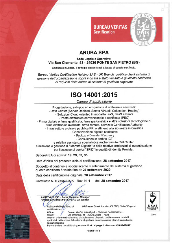 Certificazioni Labinf Sistemi S R L